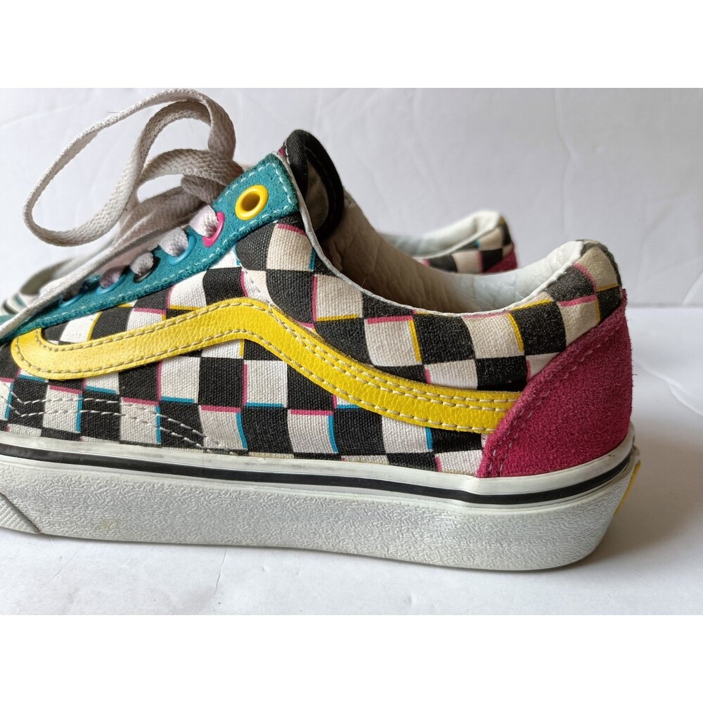 Vans Old Skool Checkerboard Shoes Men's 6.5 Women's 8 Lowtop Multicolored - Picture 5 of 7